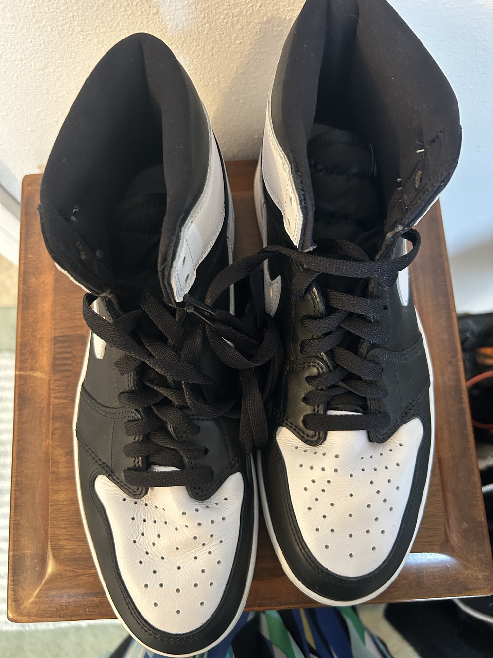 Air Jordan 1 Retro Black and White High-Top Sneakers